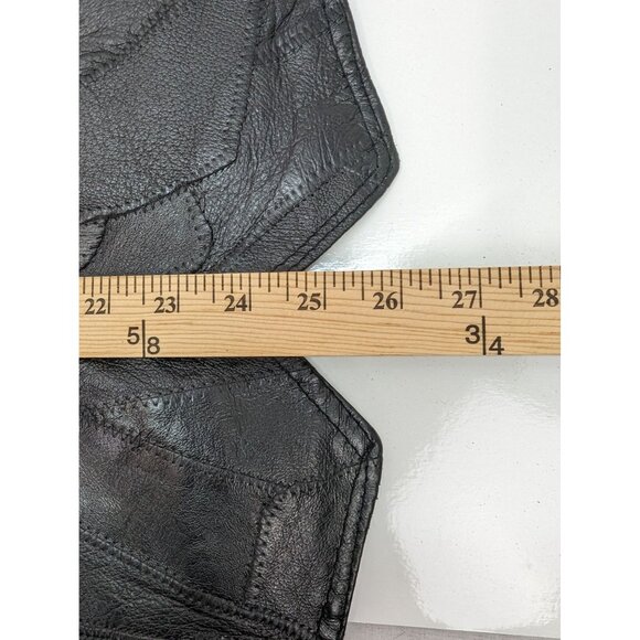 Italian Stone Design Genuine Leather Navarre Leather Company Black Vest Size L - Picture 8 of 10